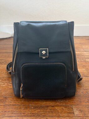 Modalu Agatha Leather Backpack Rucksack in Black